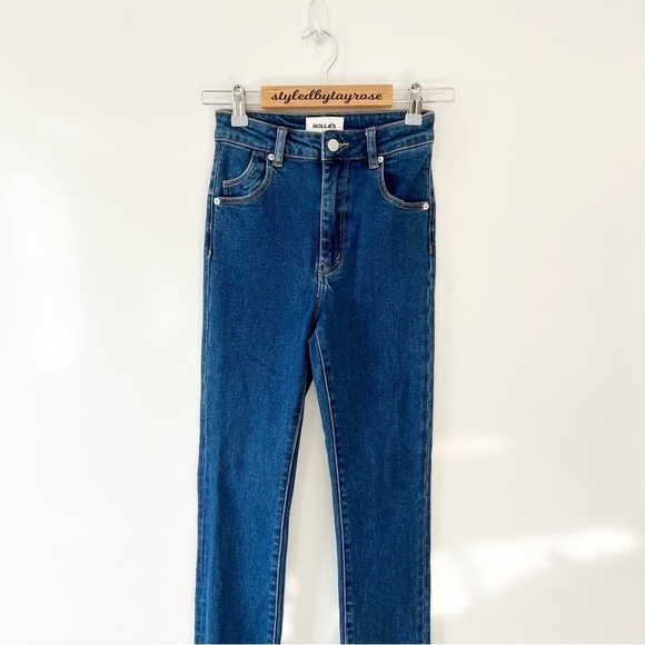 Rollas Eastcoast Ankle Medium Wash High-Waisted Skinny Jeans - Picture 5 of 16